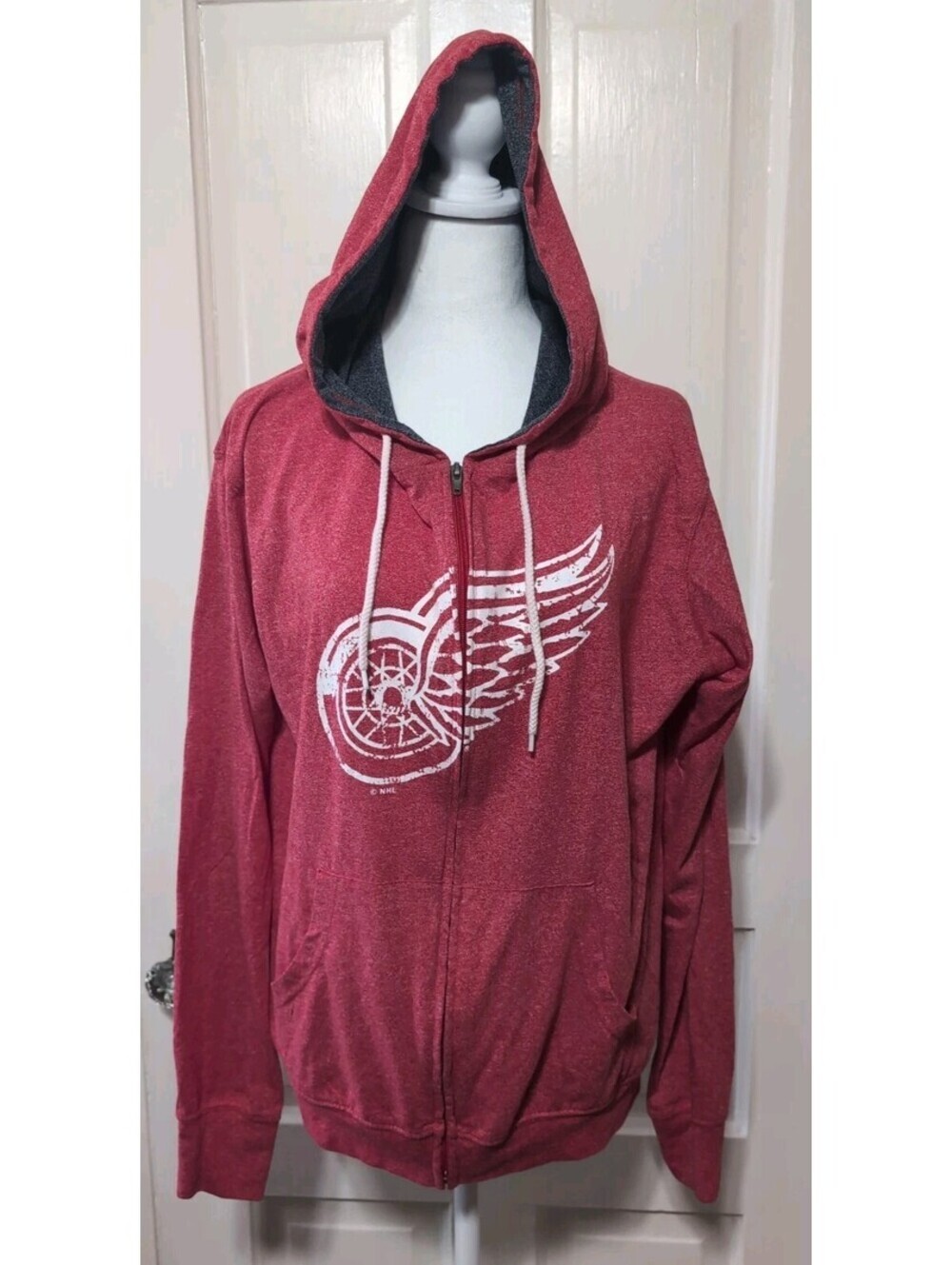 Detroit Red Wings NHL Lightweight Hoodie Full Zip Youth XL(16/18)(1399)B
